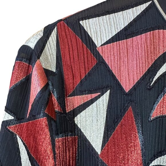 Lafayette 148 New York Desra Burnout Geometric Tunic Top Size XXL - Picture 5 of 8